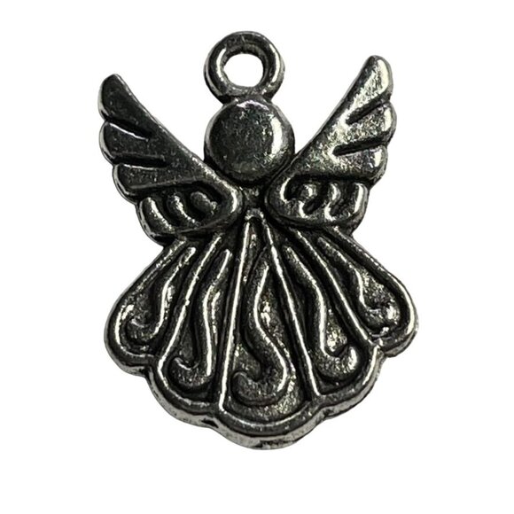 Angel Pendant Silver Tone Charm Bracelet Necklace Jewelry Craft Dangle Spiritual - Picture 1 of 3